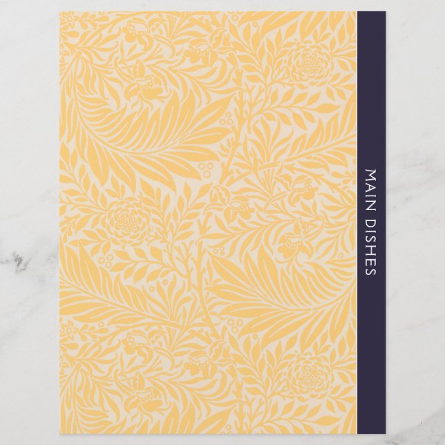 Papier Plats Principaux | Diviseur de recettes | Floral o (Devant)