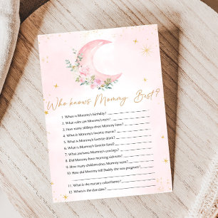 Papier Pluie de Lune Rose et Étoiles Qui Connaît le Jeu d