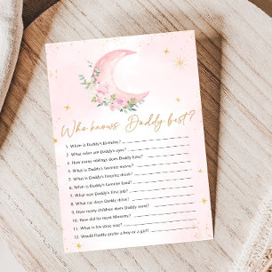 Papier Pluie de Lune Rose et Étoiles Qui Sait Papa Jeu
