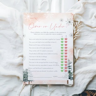 Papier Plus ou moins - Baby shower Jeu thème hiver