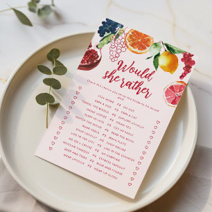 Papier Plutôt des fruits du marché Jeu de mariage