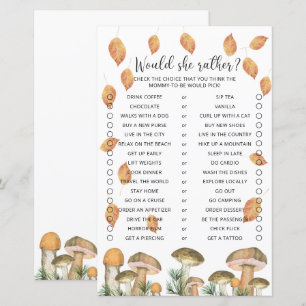 Papier Plutôt Elle - Jeu de Baby Shower Champignons