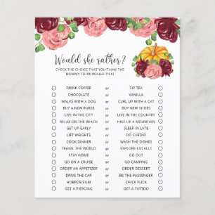 Papier Plutôt Elle - Jeu de Baby Shower Citrouille