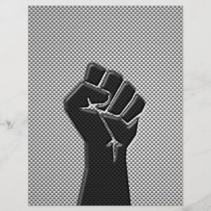 Papier Poing de solidarité en fibre de carbone
