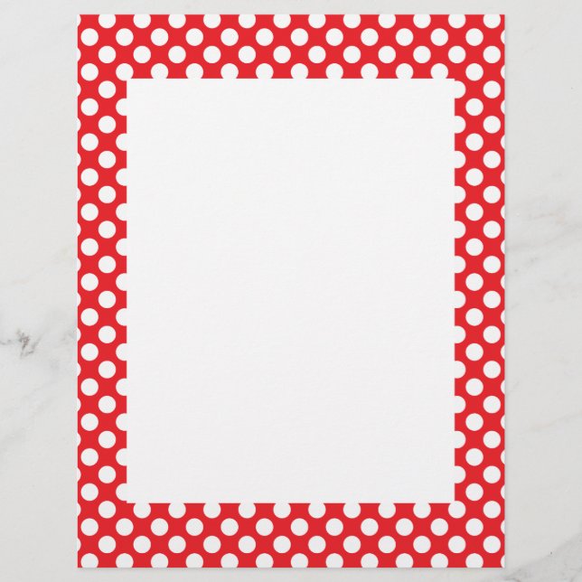 Papier Pointe blanc et rouge (Devant)