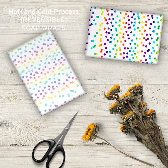 Papier Points Arc-en-ciel Motifs enveloppes de savon (Créateur téléchargé)