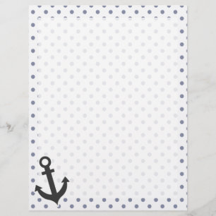 Papier Points gris clair ; Ancre