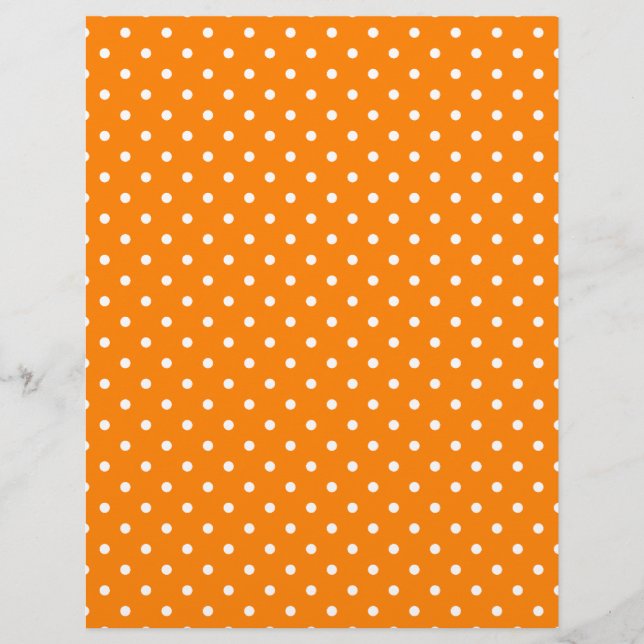 Papier Points orange et blanc (Devant)
