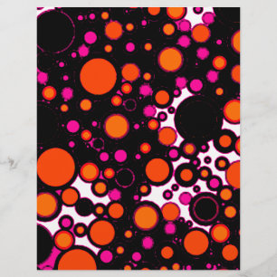 Papier Points rose et orange