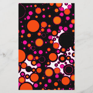 Papier Points rose et orange
