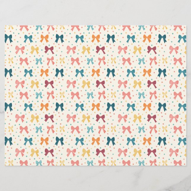 Papier Pois de Motif de ruban Coquette (Dos)