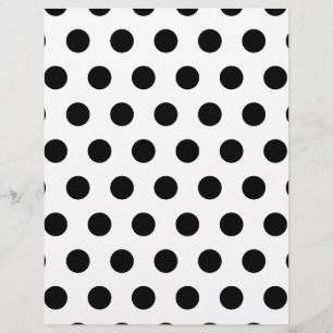 Papier Pois noirs et blancs personnalisés