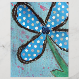 Papier Polka Dot Fleur Média Mixte