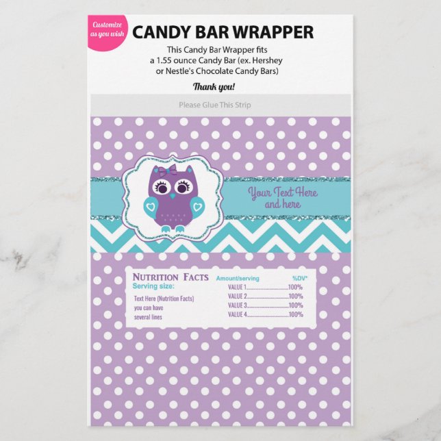 Papier Pomme Turquoise Chocolat Wrapper Bar Douche (Devant)