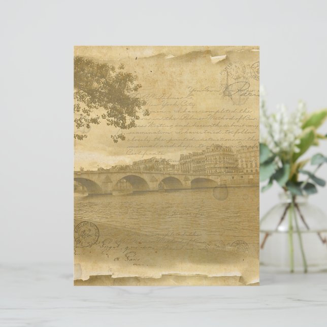 Papier Pont Paris vintage (Debout devant)