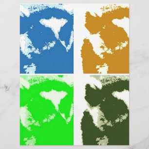 Papier Pop art Lemurs