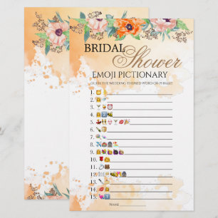 Papier Poppies nuptiale douche émoji jeu pictionnaire
