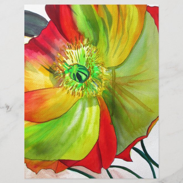 Papier Poppy Art macro poppy (Devant)