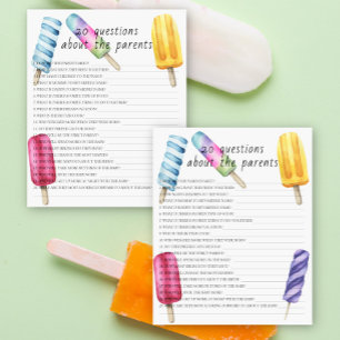 Papier Popsicle - 20 questions sur les Parents