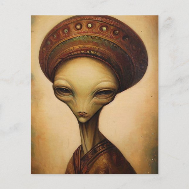 Papier Portrait Alien antique (Devant)
