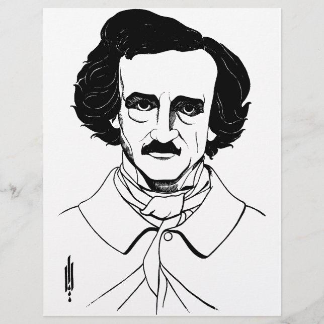 Papier Portrait d'Edgar Allan Poe (Devant)