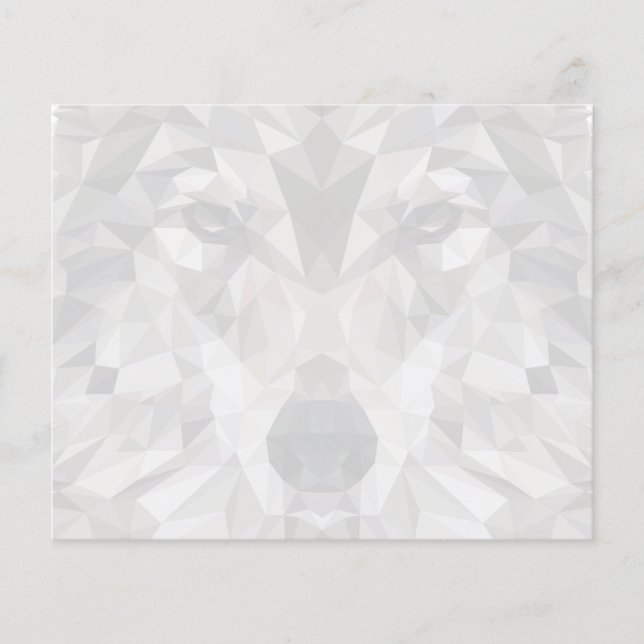 Papier Portrait géométrique Wolf Lone (Devant)