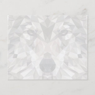 Papier Portrait géométrique Wolf Lone