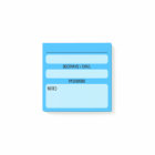 Papier Post-It pour mot de passe de site Web (Bleu