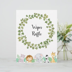 Papier Poster Safari Wipes Raffle