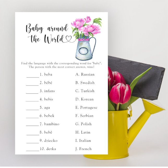Papier Pot de fleurs - Jeu de bébé autour du monde (Créateur téléchargé)