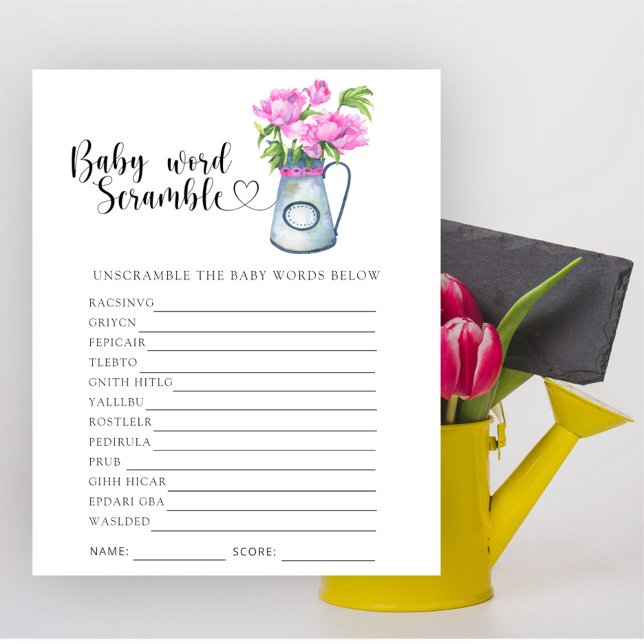 Papier Pot de fleurs - Jeu de mots mêlés pour bébé (Créateur téléchargé)
