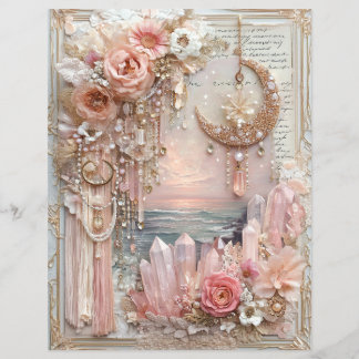 Papier pour journal de bricolage Cristaux de Lune