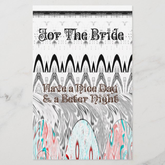 Papier Pour le design Bride White et Black Edgy (Devant)