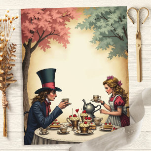 Papier pour scrapbooking Alice Thé du Chapelier Fo