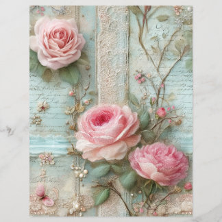 Papier pour scrapbooking journal de junk vintage R