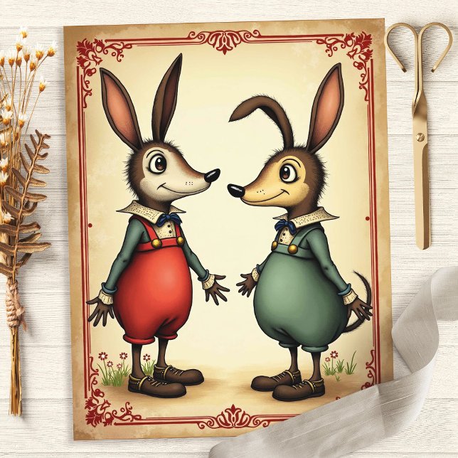 Papier pour scrapbooking Les amis fantaisistes d'A (Créateur téléchargé)