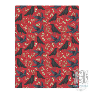 Papier pour scrapbooking Raven en rouge