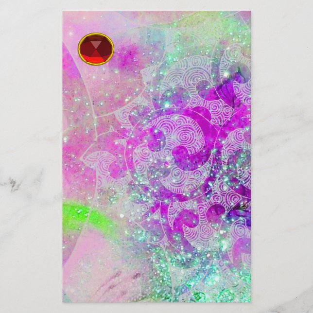 PAPIER POURPURE ABSTRAITE BLEU TURQUOISE, VAGUES, RUBE RO (Devant)