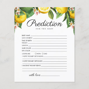 Papier Prédiction de citron agrume pour jeu de bébé
