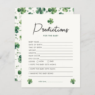 Papier Prédiction St.Patrick's Day Charm Baby shower Jeu
