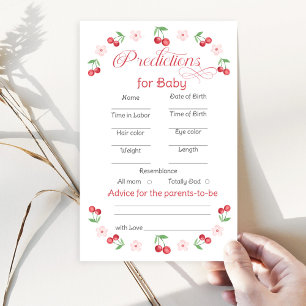 Papier Prédictions Cherry pour bébé et conseils pour pare