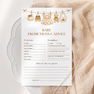 Papier Prédictions & Conseils pour Bébé Fille de la Chute