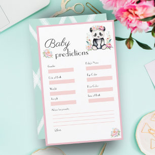 Papier Prédictions de bébé panda bébé pivoines jungle