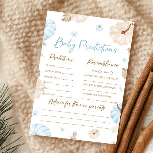 Papier Prédictions de Bébé pour la Petite Citrouille Douc