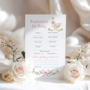 Papier Prédictions d'oie stupide pour le Baby shower rose
