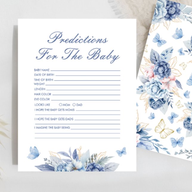 Papier Prédictions Du Petit Papillon Pour Le Jeu Du Bébé (Créateur téléchargé)