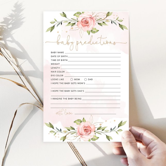Papier Prédictions en or rose pâle pour bébé (Créateur téléchargé)