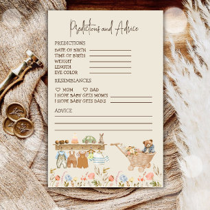 Papier Prédictions et conseils Baby shower de soins infir