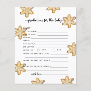 Papier Prédictions et conseils de bébé pour les cookies a