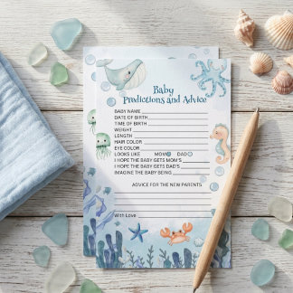 Papier Prédictions et conseils de bébé sous la mer chauss